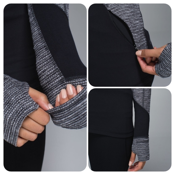 Lululemon Race Your Pace 1/2 Zip Pullover Black and Coco Pique Size 4 - Picture 2 of 7
